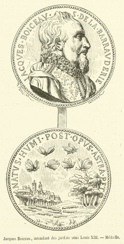 Jacques Boiceau, intendente dei giardini sotto Luigi XIII, Medaglia da French School