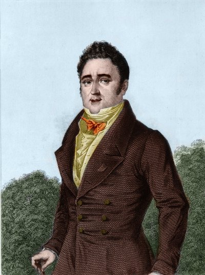 Jacques Lafitte (1767-1844), banchiere e politico francese - incisione in 