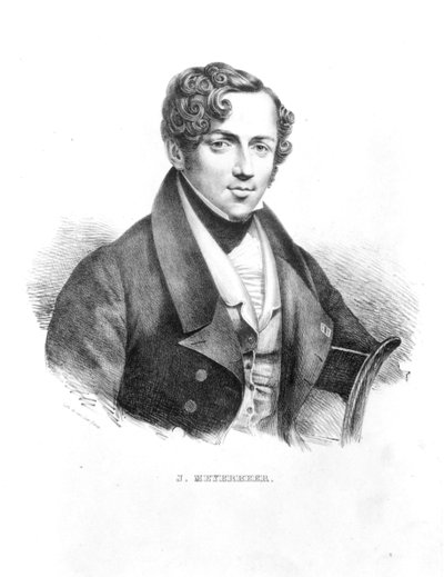 Jakob Meyerbeer (1791-1864) compositore tedesco, inciso dai fratelli van Lier da French School