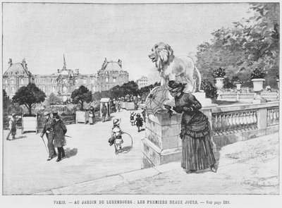 Giardino del Lussemburgo, i primi giorni di bel tempo, c.1870-80 da French School
