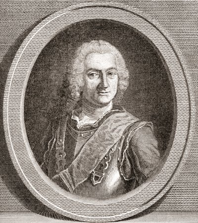 Jean-Baptiste François Desmarets, 1682-1762. Marchese di Maillebois. Maresciallo di Francia. Da Les Heures Libres pubblicato nel 1908 da French School