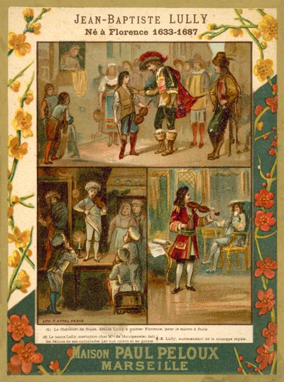 Jean-Baptiste Lully, musicista e compositore francese (cromolitografia) da French School