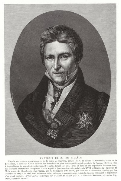Jean-Baptiste de Villèle, statista francese da French School