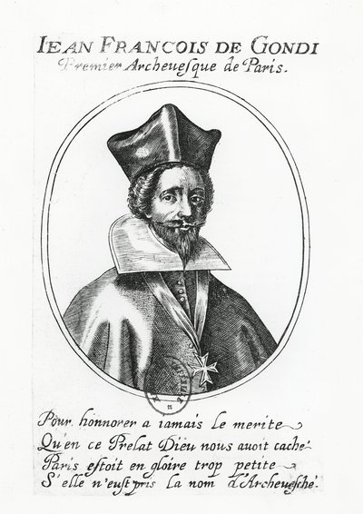 Jean-François de Gondi (incisione) da French School