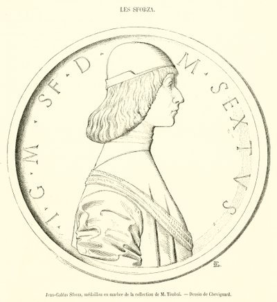 Jean-Galeas Sforza, medaglione in marmo della collezione di M Timbal da French School