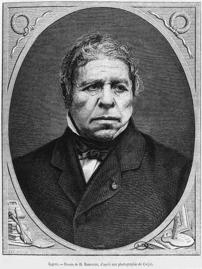 Jean Auguste Dominique Ingres (1780-1867) da una fotografia di Etienne Carjat (1828-1906) 1867 da French School