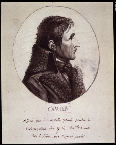 Jean Baptiste Carrier (1756-1794), disegnato da Gouneville durante l