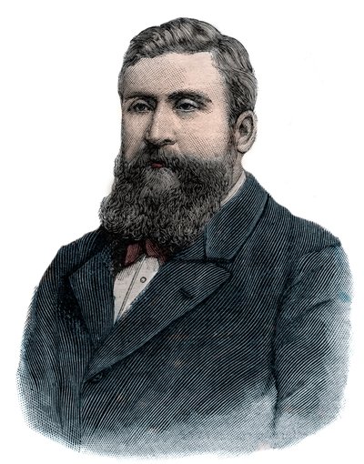 Jean Jaures nel 1898 - Incisione da French School