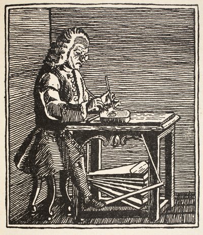 Jean Ruaux, copia di Boris Mestchersky, illustrazione da Histoire de la Nation Francaise, Sciences, Volumi I & II, di Gabriel Hanotaux, 1924 da French School