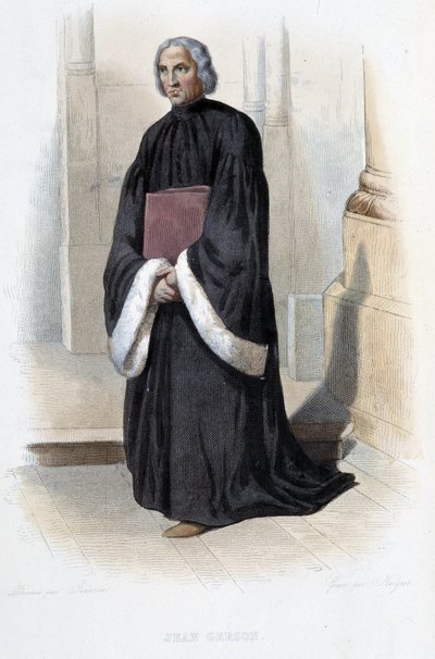 Jean de Gerson, predicatore e teologo francese (1363-1429) - in "Le Plutarque francais", di Mennechet, Parigi da French School