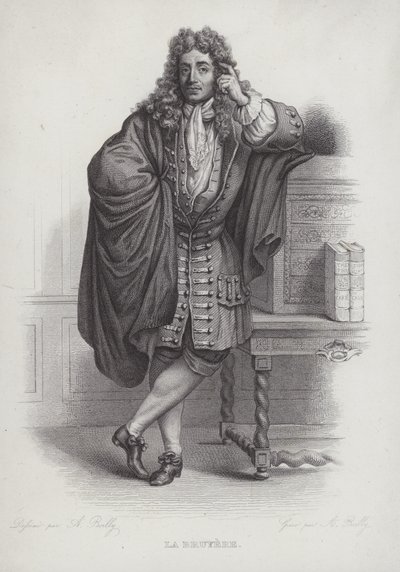 Jean de La Bruyère, filosofo, moralista e autore francese (incisione) da French School