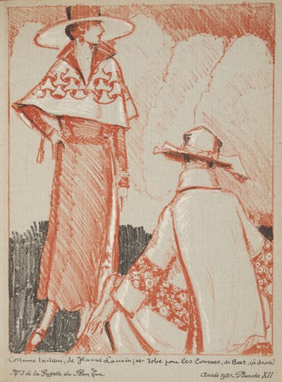 Jeanne Lanvin e altri da una collezione di tavole di moda da French School