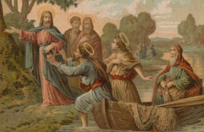Gesù Cristo arruola i suoi pescatori di uomini da French School