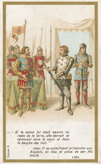 Giovanni II, Re di Francia, prigioniero degli inglesi, 1360 da French School