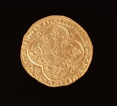 Giovanni II Il Buono (1319-64) Re di Francia, Franco a Cavallo, 1350-64 (rovescio) da French School