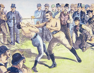 John L. Sullivan contro Charlie Mitchell il 10 marzo da French School