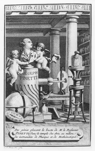 Joseph Pinetti (1750-1800), illustrazione da Amusements physiques di L.S. Thiery, 1784 da French School