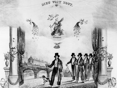 Certificato di apprendista, 1838 da French School