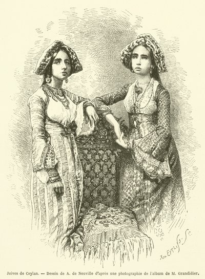 Ebrei di Ceylon (incisione) da French School