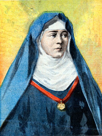 Julienne Duguesclin (1377-1404) monaca benedettina - illustrazione da 