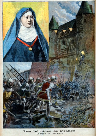 Julienne Duguesclin (1377-1404) monaca benedettina, illustrazione 