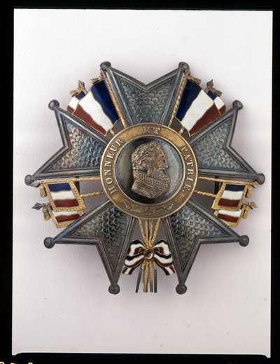 Monarchia di Luglio - Placca della Gran Croce, Luigi Filippo I: "Onore e Patria" - (effigie di Enrico IV) coll. Soldati di Antan da French School