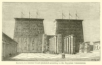 Karnak, la Corte Interna, restaurata secondo la Commissione Egiziana da French School