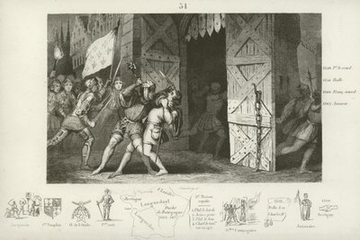 Uccisione di Étienne Marcel, prevosto dei mercanti di Parigi, da parte di Jean Maillard, Parigi, luglio 1358 da French School