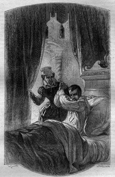 Re Carlo IX di Francia sul letto di morte intorno al 30 maggio da French School