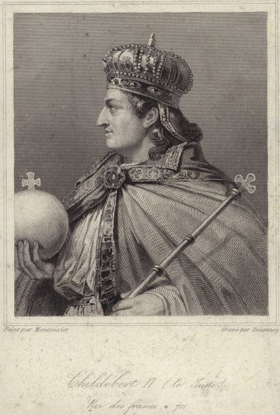 Re Childeberto II di Austrasia da French School