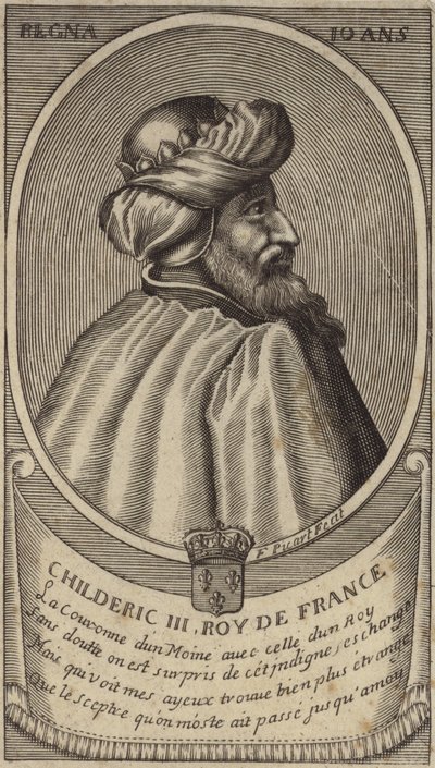 Re Childerico III dei Franchi da French School