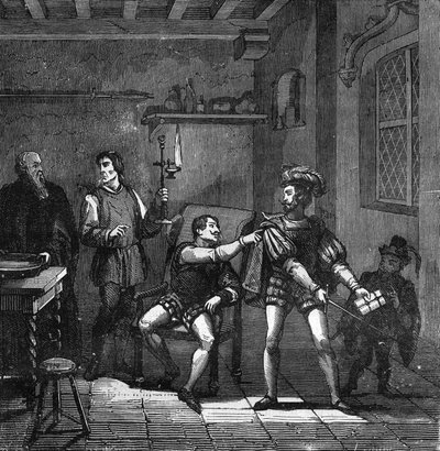 Il re Francesco I e Carlo Brandon, duca di Suffolk, incaricati di sposare Maria Tudor, cresciuti con le depravazioni alla corte. Incisione in La storia della prostituzione e della depravazione tra tutti i popoli del mondo dall