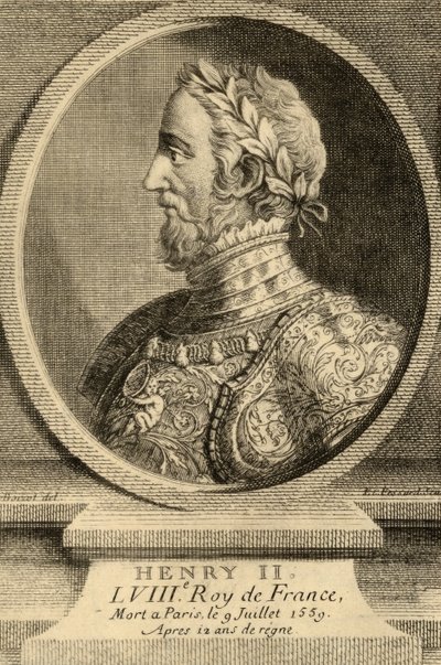 Re Enrico II (1519-59) di Francia da French School