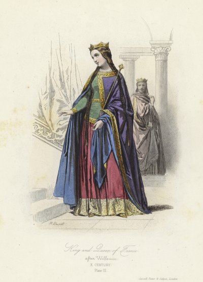 Re e Regina di Francia, 10° secolo da French School