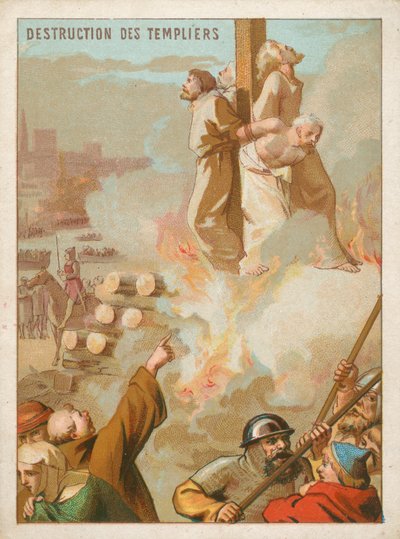 Templari bruciati sul rogo in Francia da French School