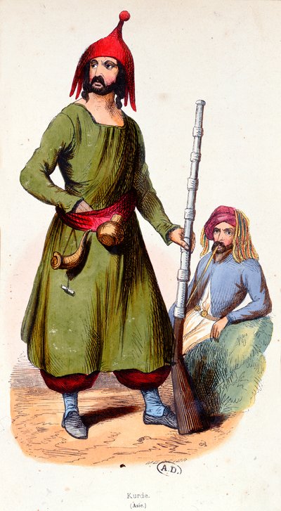 Guerrieri curdi, c.1840 da French School