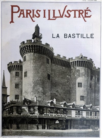La Bastiglia. Copertina del giornale "Paris illustré" del 13 luglio 1889. da French School