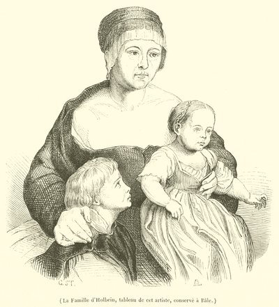 La famiglia di Holbein (incisione) da French School
