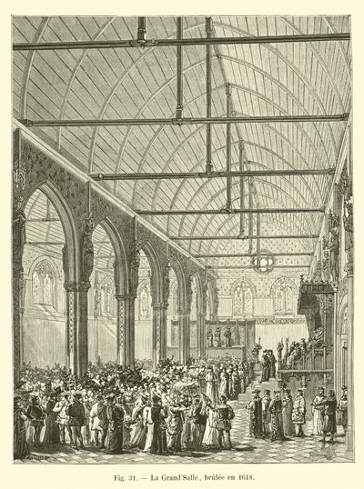 La Grand-Salle, bruciata nel 1618 da French School
