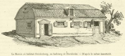 La casa dove abitava Swedenborg, nel sobborgo di Stoccolma da French School