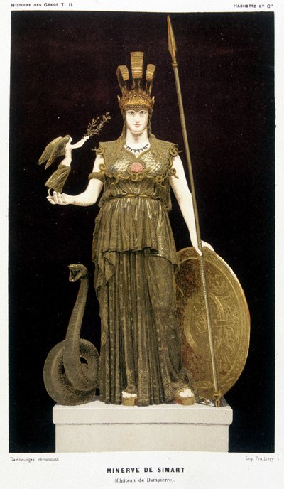 La Minerva di Simart - in "Storia dei Greci" di Victor Duruy 1887 da French School