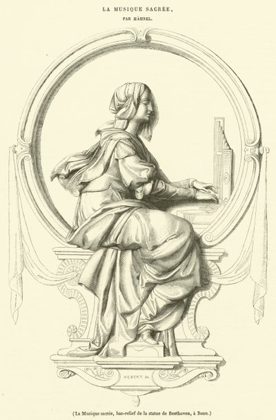 La Musica sacra, bassorilievo della statua di Beethoven, a Bonn da French School