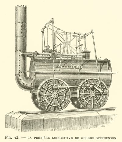 La Prima Locomotiva di George Stephenson da French School