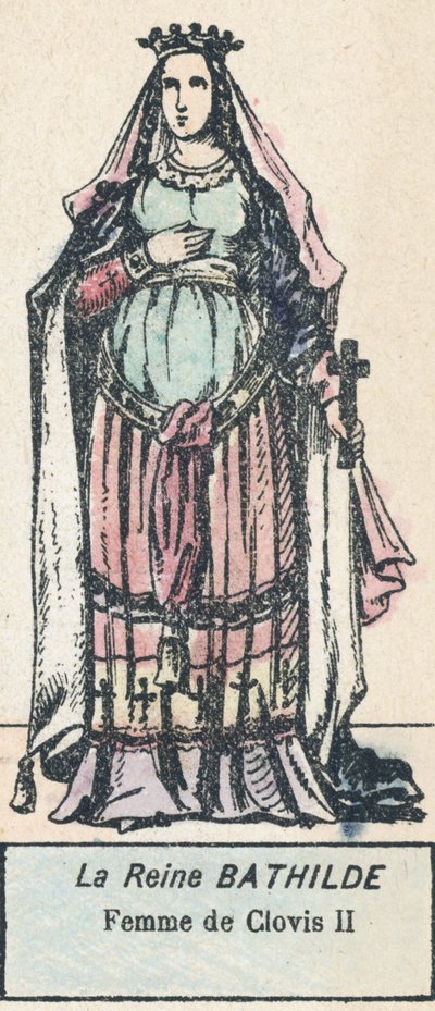 La Regina Batilde, Moglie di Clodoveo II da French School