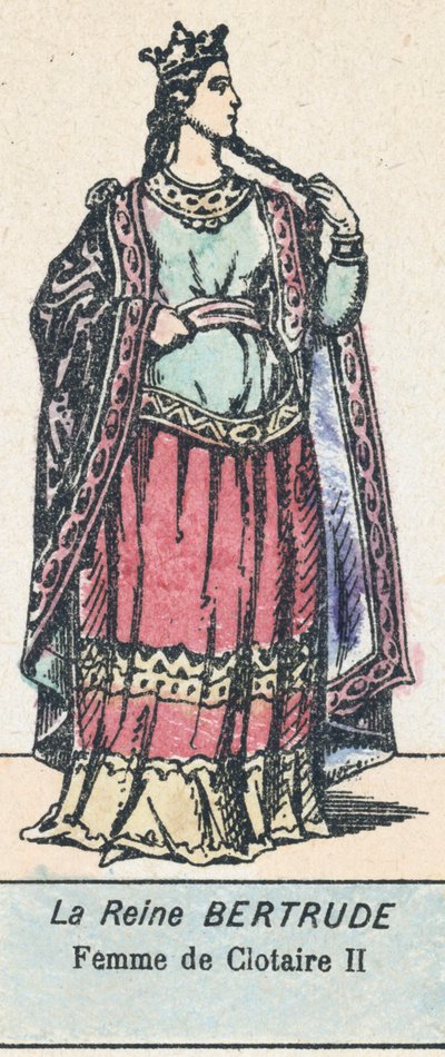 La Regina Bertrude, moglie di Clotario II da French School