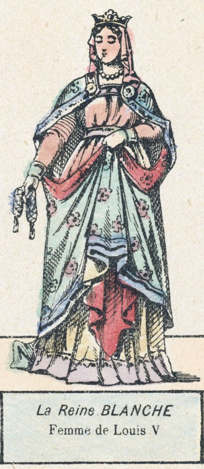 La Regina Bianca, moglie di Luigi V da French School