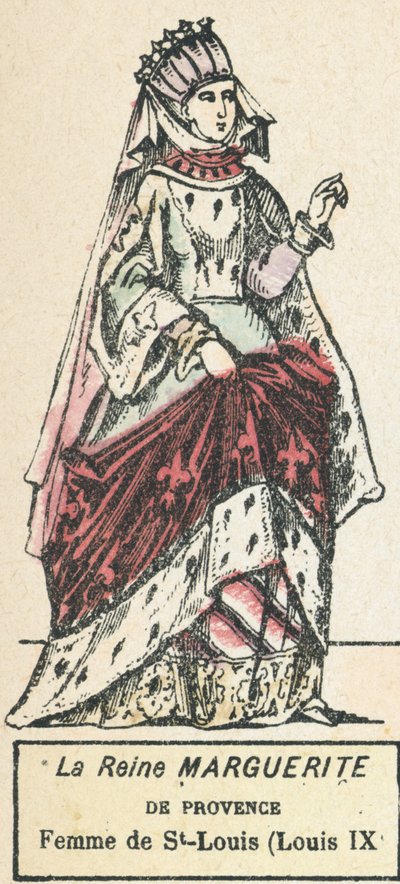 La Regina Margherita di Provenza, Moglie di San Luigi (Luigi IX) da French School
