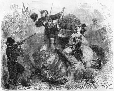 La Renaudie, un gentiluomo del Limousin, che combatte per la libertà religiosa, ucciso il 16 marzo 1559 durante una battaglia. In 