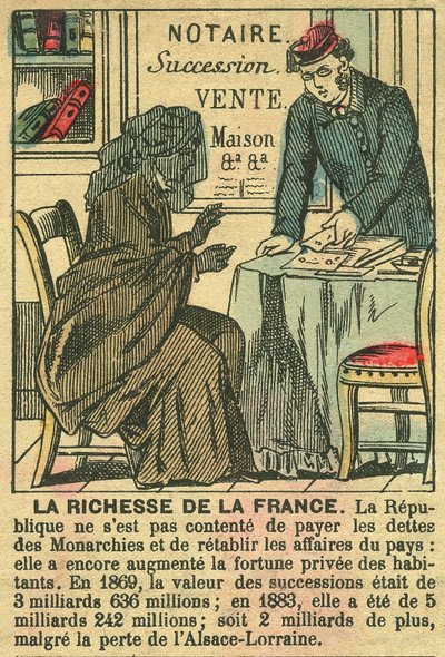 La Riche de la France, che illustra i benefici della Terza Repubblica sull