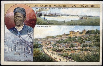 La Riunione, vista di St Denis - cartolina cromo., inizio XX secolo da French School